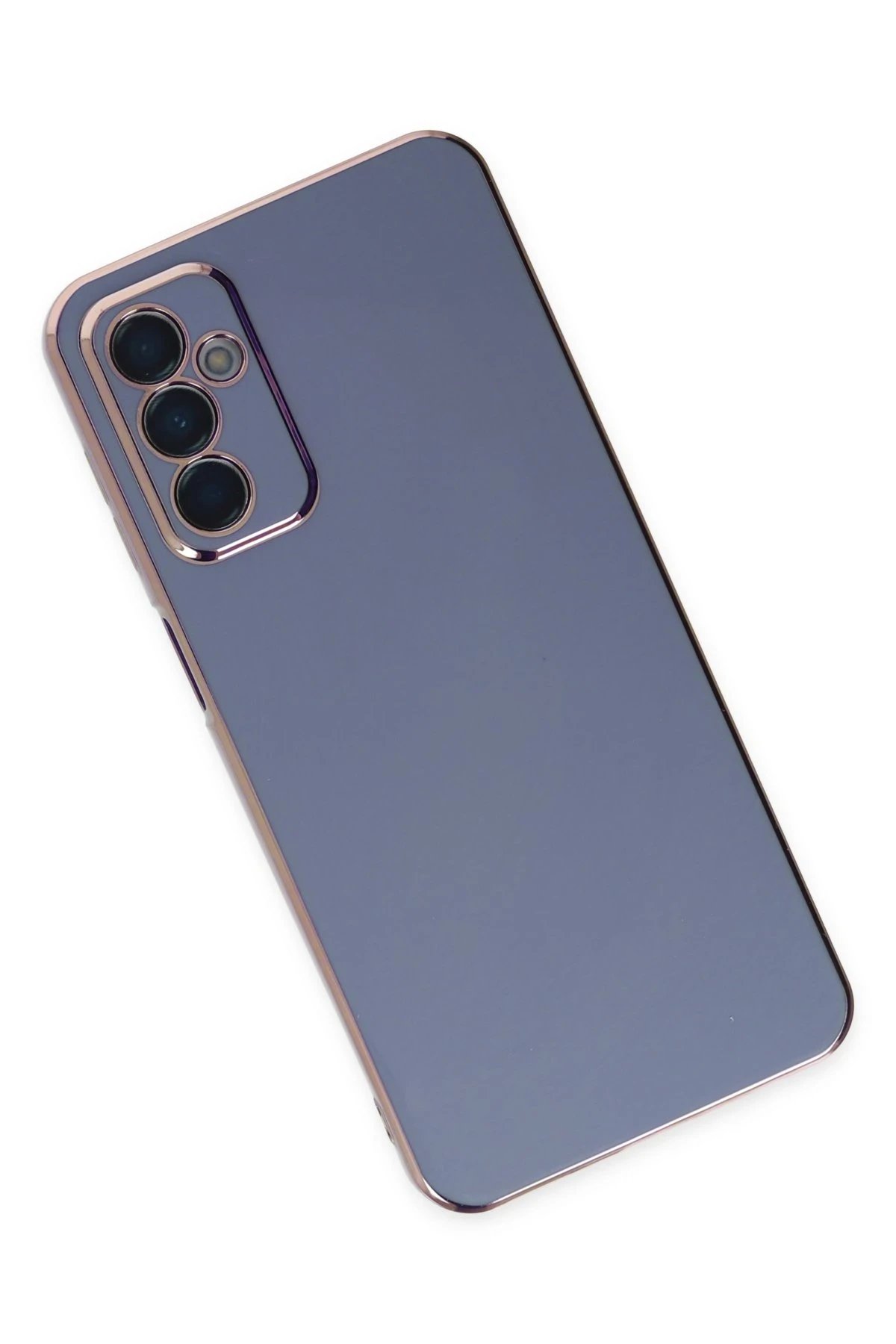 Samsung Galaxy A04S Kılıf Volet Silikon - Mavi-(5796) - Görsel 3