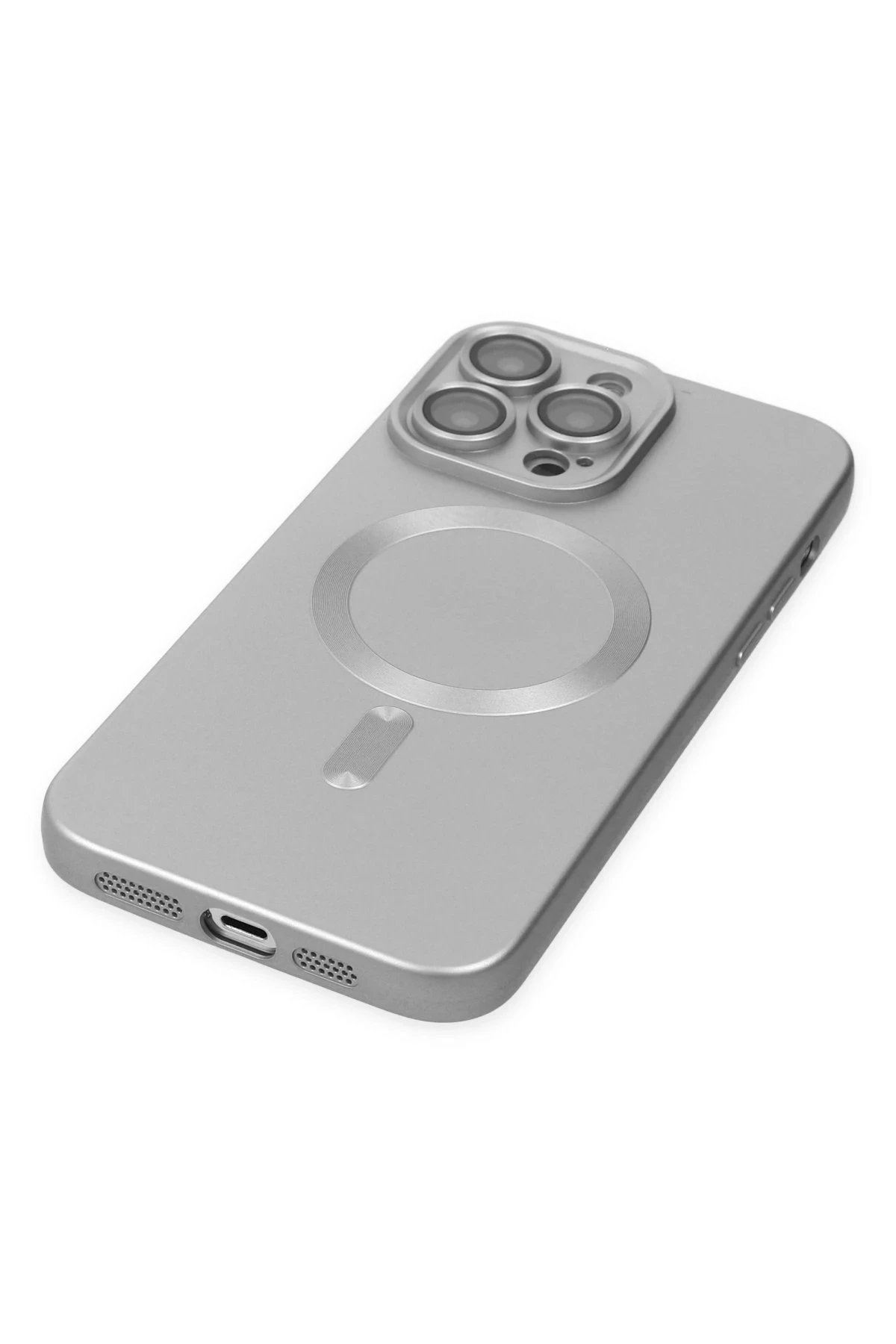 iPhone 13 Pro Kılıf Moshi Lens Magneticsafe Silikon - Gümüş-(5796) - Görsel 4