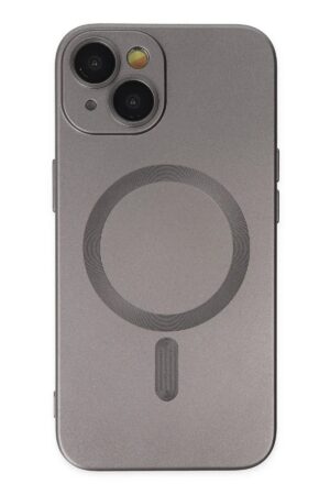 iPhone 14 Plus Kılıf Moshi Lens Magneticsafe Silikon - Füme-(5796)