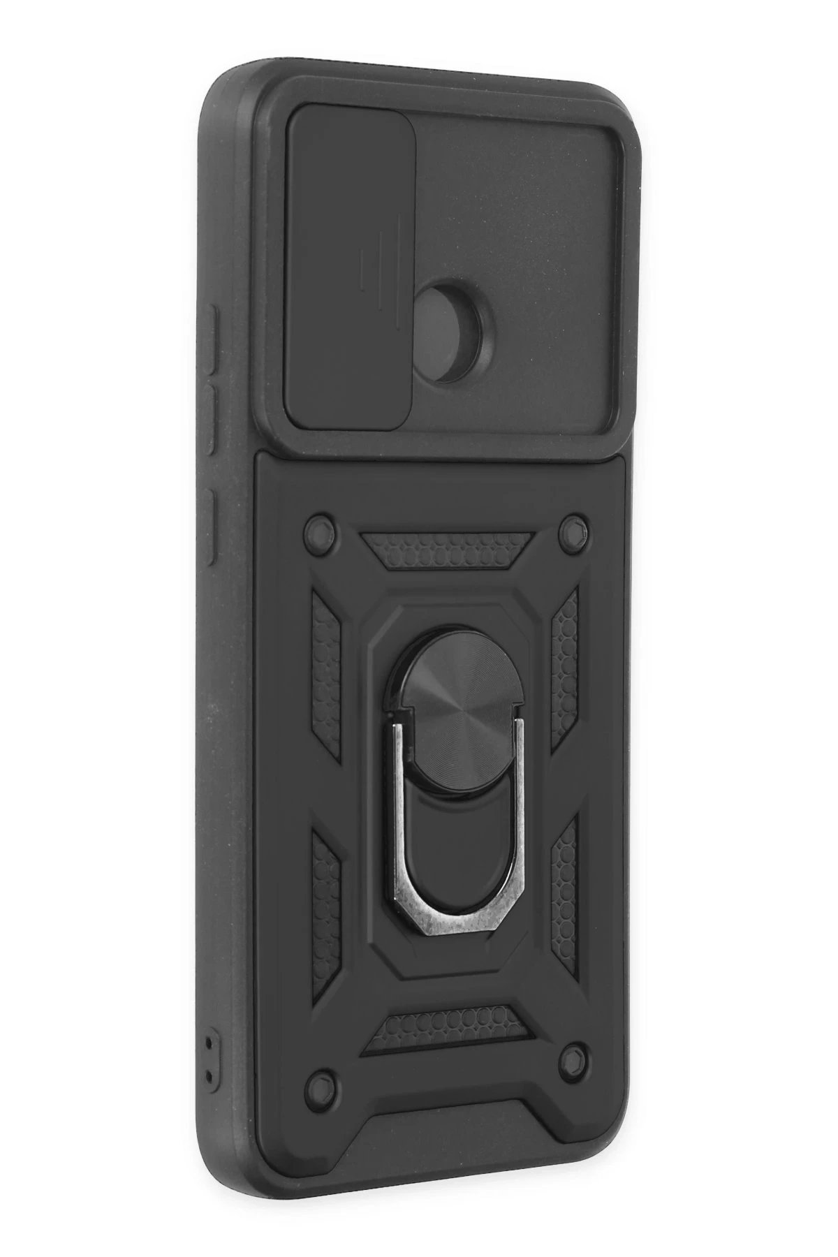 Xiaomi Redmi 10C Kılıf Pars Lens Yüzüklü Silikon - Siyah-(5796) - Görsel 2