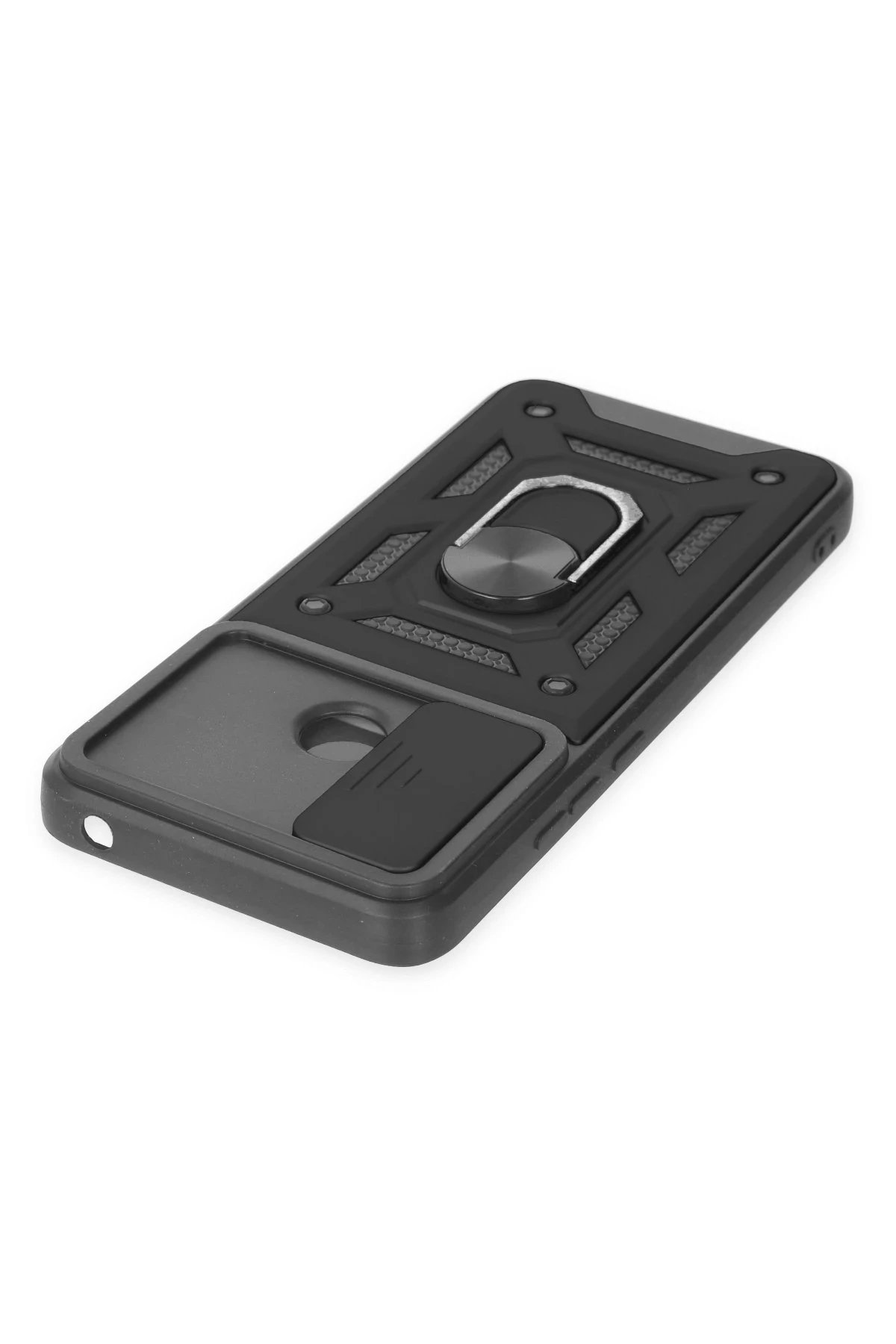 Xiaomi Redmi 10C Kılıf Pars Lens Yüzüklü Silikon - Siyah-(5796) - Görsel 4