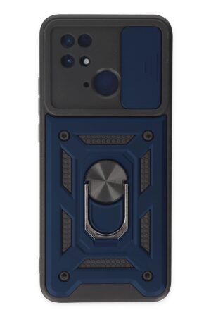 Xiaomi Redmi 10C Kılıf Pars Lens Yüzüklü Silikon - Lacivert-(5796)