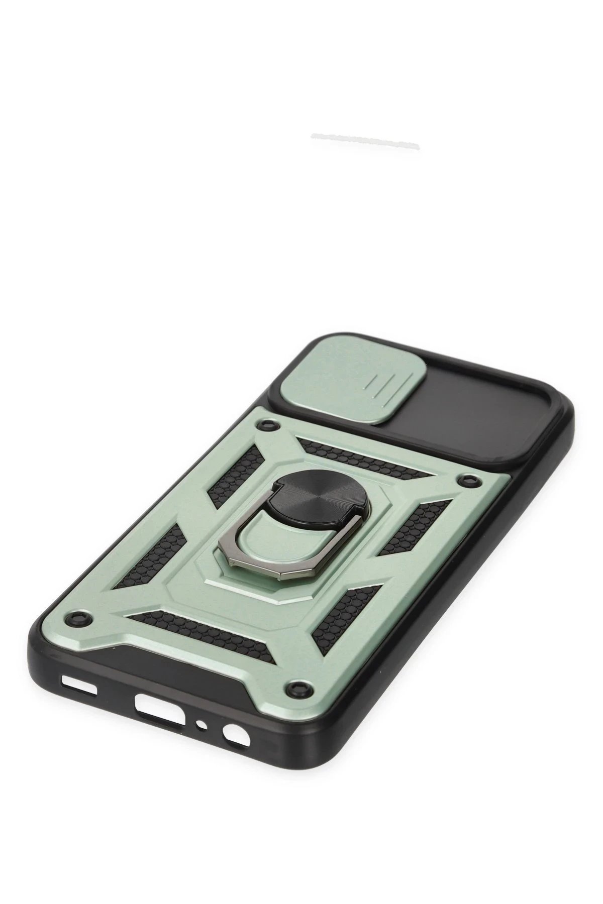 Samsung Galaxy A03 Kılıf Pars Lens Yüzüklü Silikon - Yeşil-(5796) - Görsel 4