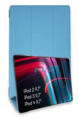 iPad 4 9.7 Kılıf Tablet Smart Kılıf - Mavi-(5796)