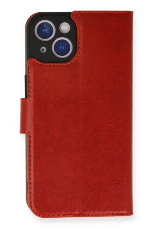 iPhone 14 Kılıf Trend S Plus Kapaklı Kılıf - Kırmızı-(5796)