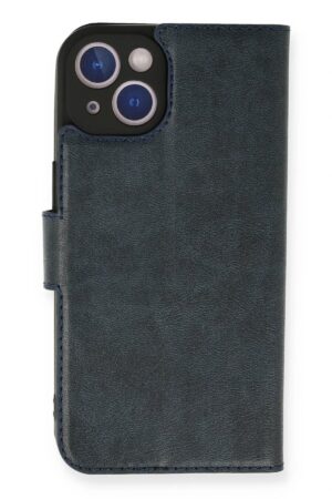 iPhone 14 Kılıf Trend S Plus Kapaklı Kılıf - Lacivert-(5796)