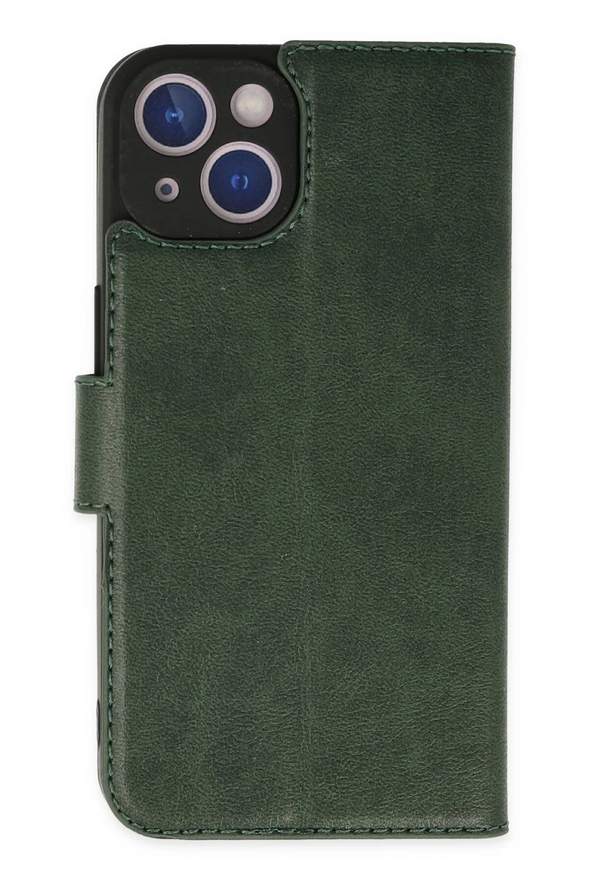 iPhone 14 Plus Kılıf Trend S Plus Kapaklı Kılıf - Yeşil-(5796)