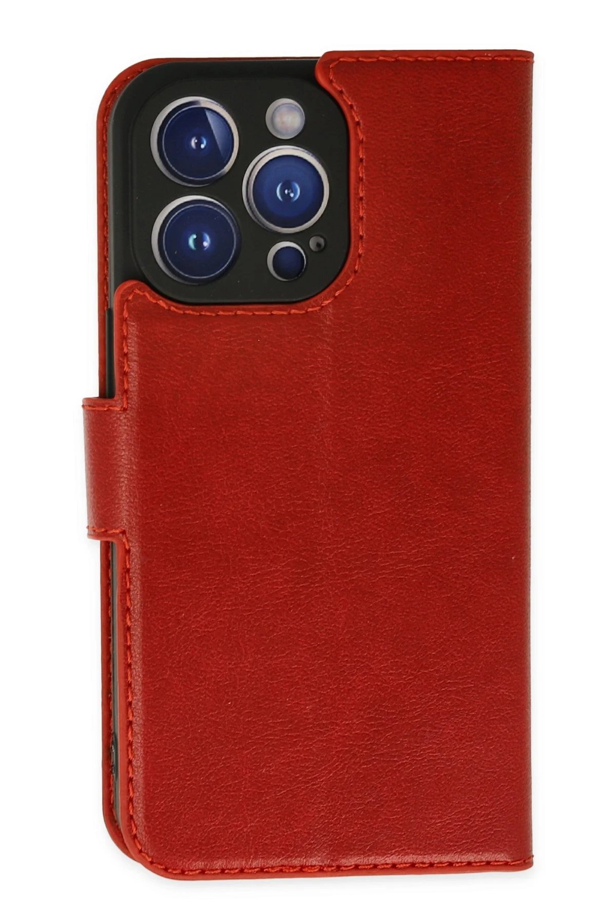 iPhone 14 Pro Kılıf Trend S Plus Kapaklı Kılıf - Kırmızı-(5796) - Görsel 2