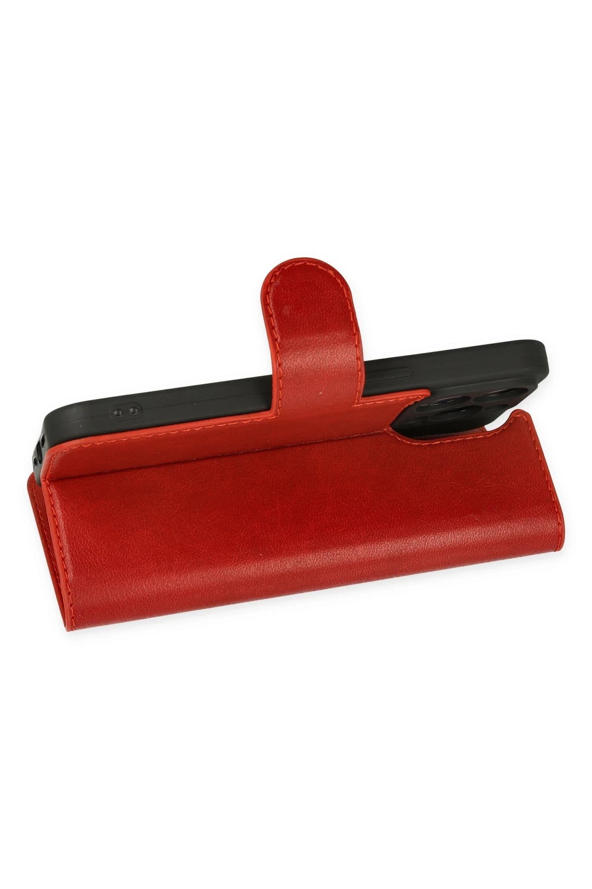 iPhone 14 Pro Kılıf Trend S Plus Kapaklı Kılıf - Kırmızı-(5796) - Görsel 4