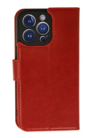 iPhone 14 Pro Max Kılıf Trend S Plus Kapaklı Kılıf - Kırmızı-(5796)