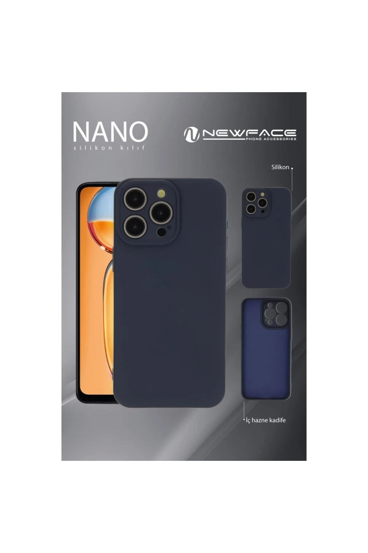 iPhone 11 Pro Max Kılıf Nano içi Kadife Silikon - Mavi-(5796) - Görsel 2