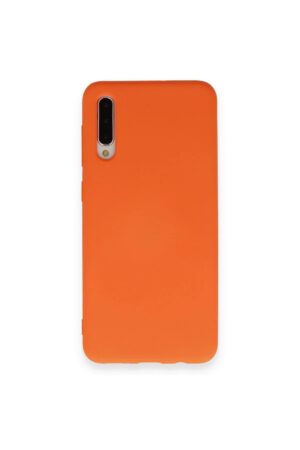 Samsung Galaxy A70 Kılıf Nano içi Kadife Silikon - Turuncu-(5796)