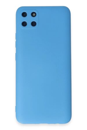 Realme C11 Kılıf Nano içi Kadife Silikon - Mavi-(5796)