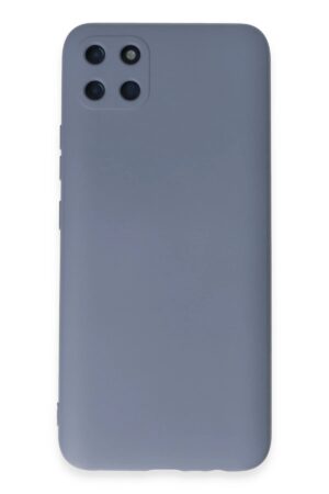 Realme C11 Kılıf Nano içi Kadife Silikon - Gri-(5796)