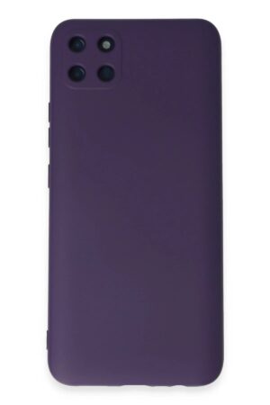 Realme C11 Kılıf Nano içi Kadife Silikon - Mor-(5796)