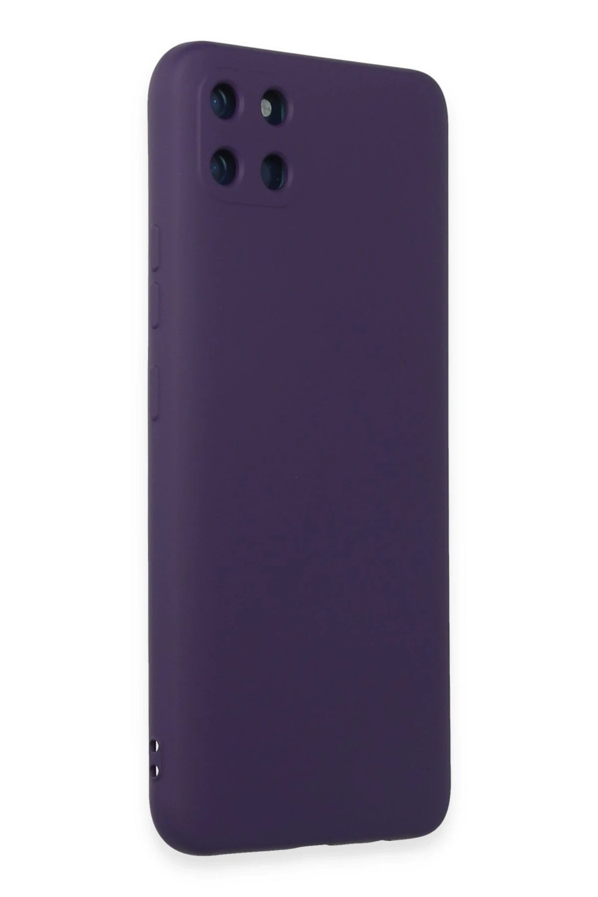 Realme C11 Kılıf Nano içi Kadife Silikon - Mor-(5796) - Görsel 2