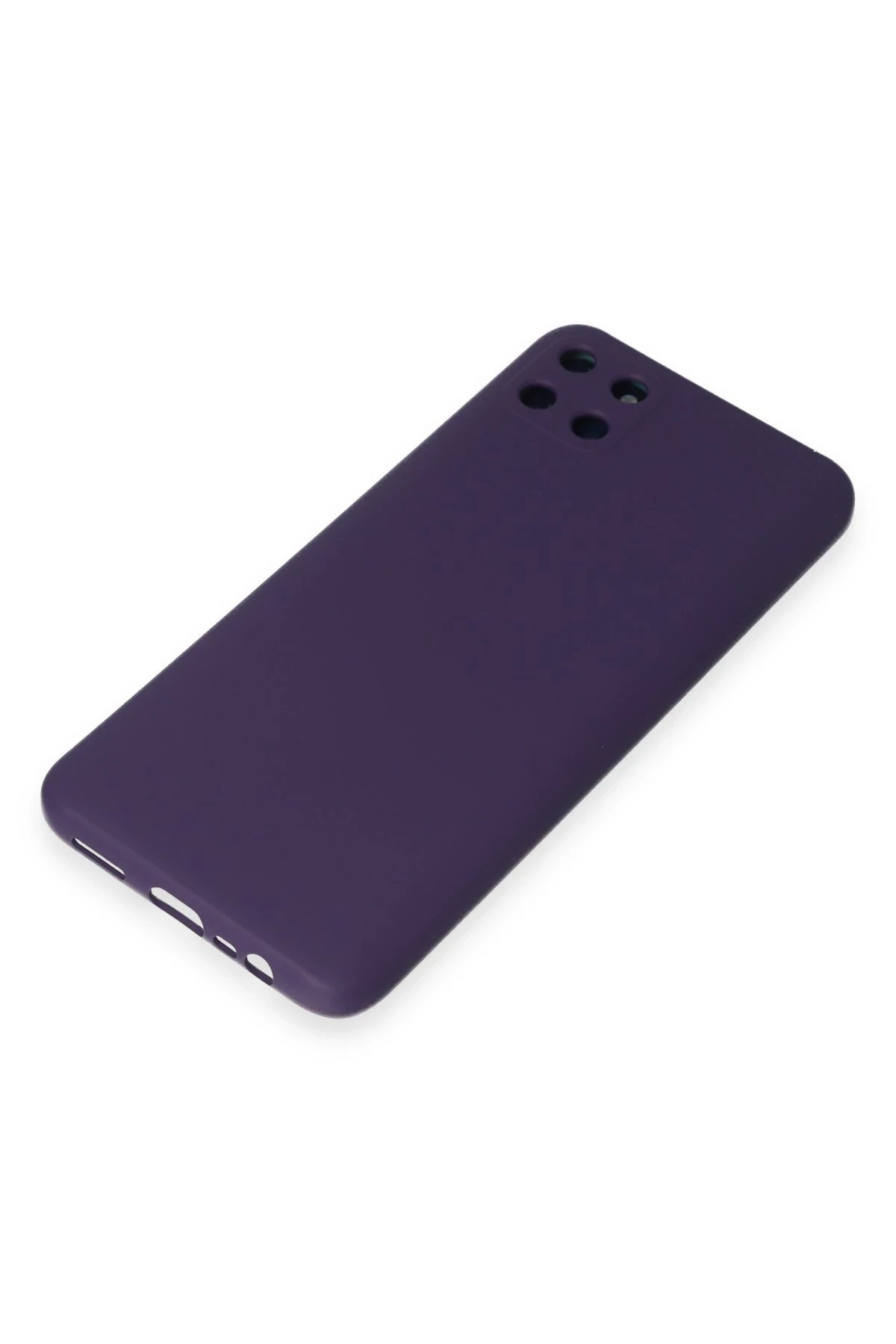 Realme C11 Kılıf Nano içi Kadife Silikon - Mor-(5796) - Görsel 4