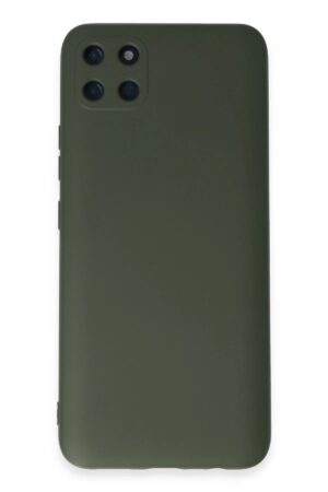 Realme C11 Kılıf Nano içi Kadife Silikon - Koyu Yeşil-(5796)