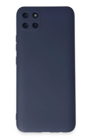 Realme C11 Kılıf Nano içi Kadife Silikon - Lacivert-(5796)