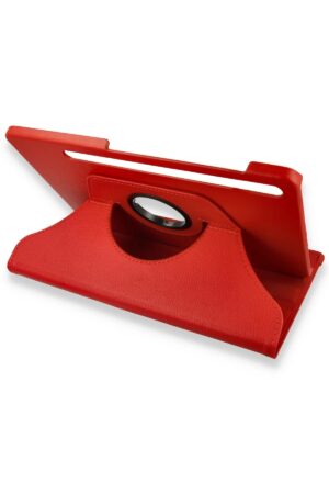 Samsung Galaxy X800 Tab S8 Plus 12.4 Kılıf 360 Tablet Deri Kılıf - Kırmızı-(5796)
