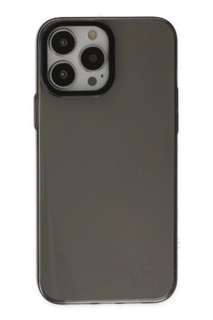 iPhone 14 Pro Kılıf Anka PC Sert Metal Kapak - Siyah-(5796)