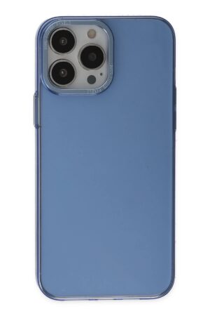 iPhone 14 Pro Kılıf Anka PC Sert Metal Kapak - Mavi-(5796)