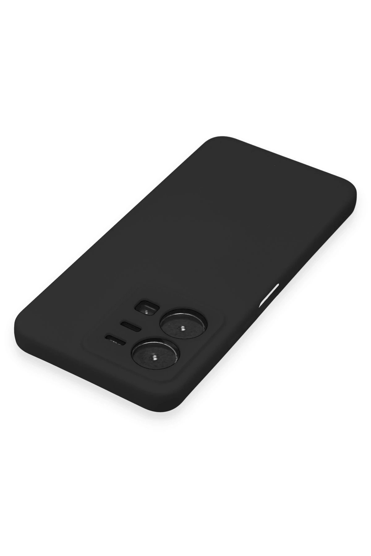 Vivo Y35 Kılıf Nano içi Kadife Silikon - Siyah-(5796) - Görsel 4