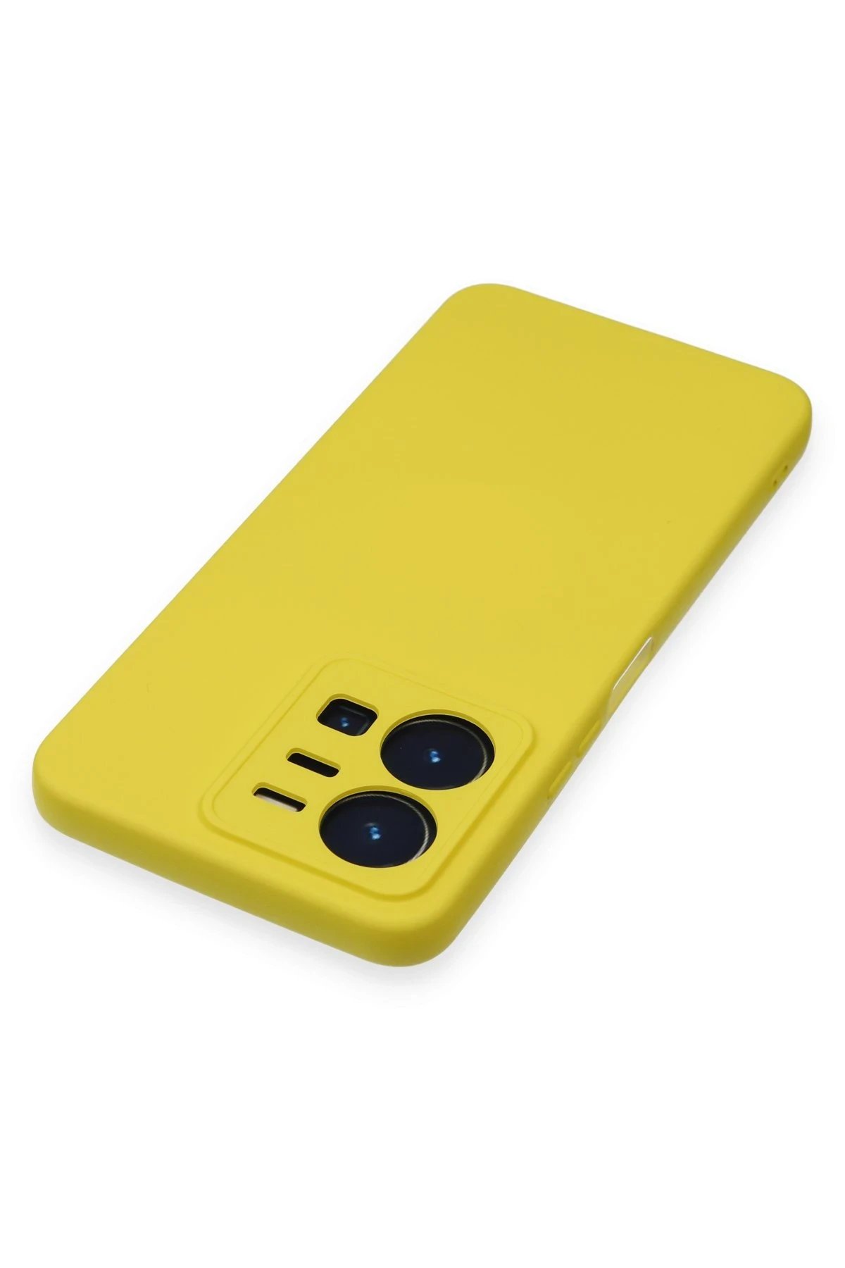 Vivo Y35 Kılıf Nano içi Kadife Silikon - Sarı-(5796) - Görsel 4