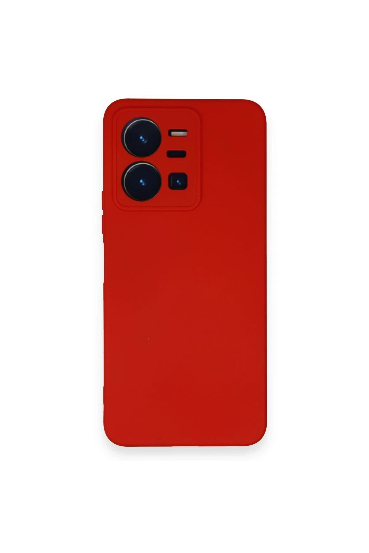 Vivo Y35 Kılıf Nano içi Kadife Silikon - Kırmızı-(5796)