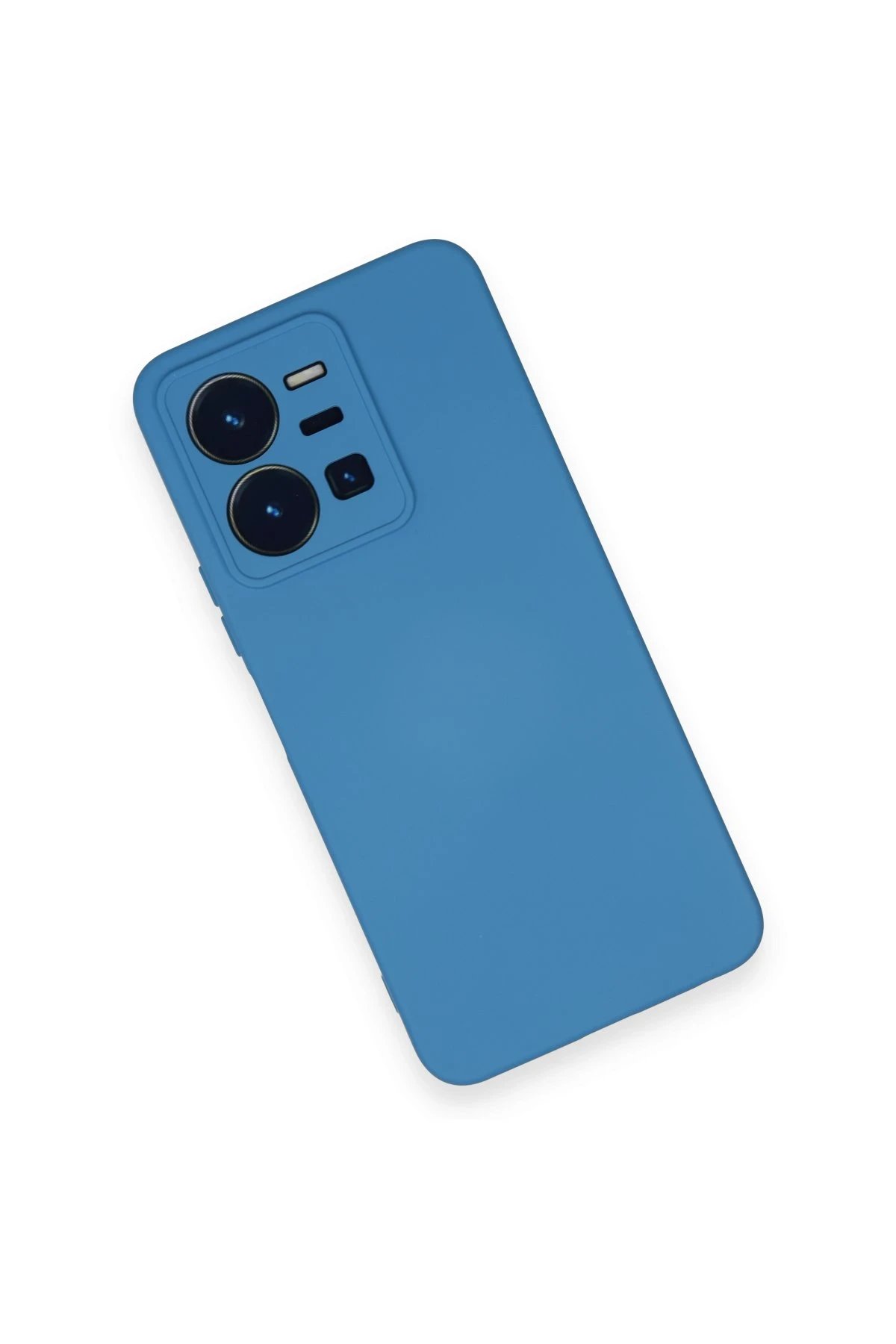 Vivo Y35 Kılıf Nano içi Kadife Silikon - Mavi-(5796) - Görsel 3