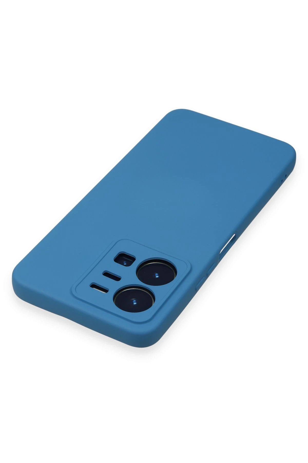 Vivo Y35 Kılıf Nano içi Kadife Silikon - Mavi-(5796) - Görsel 4