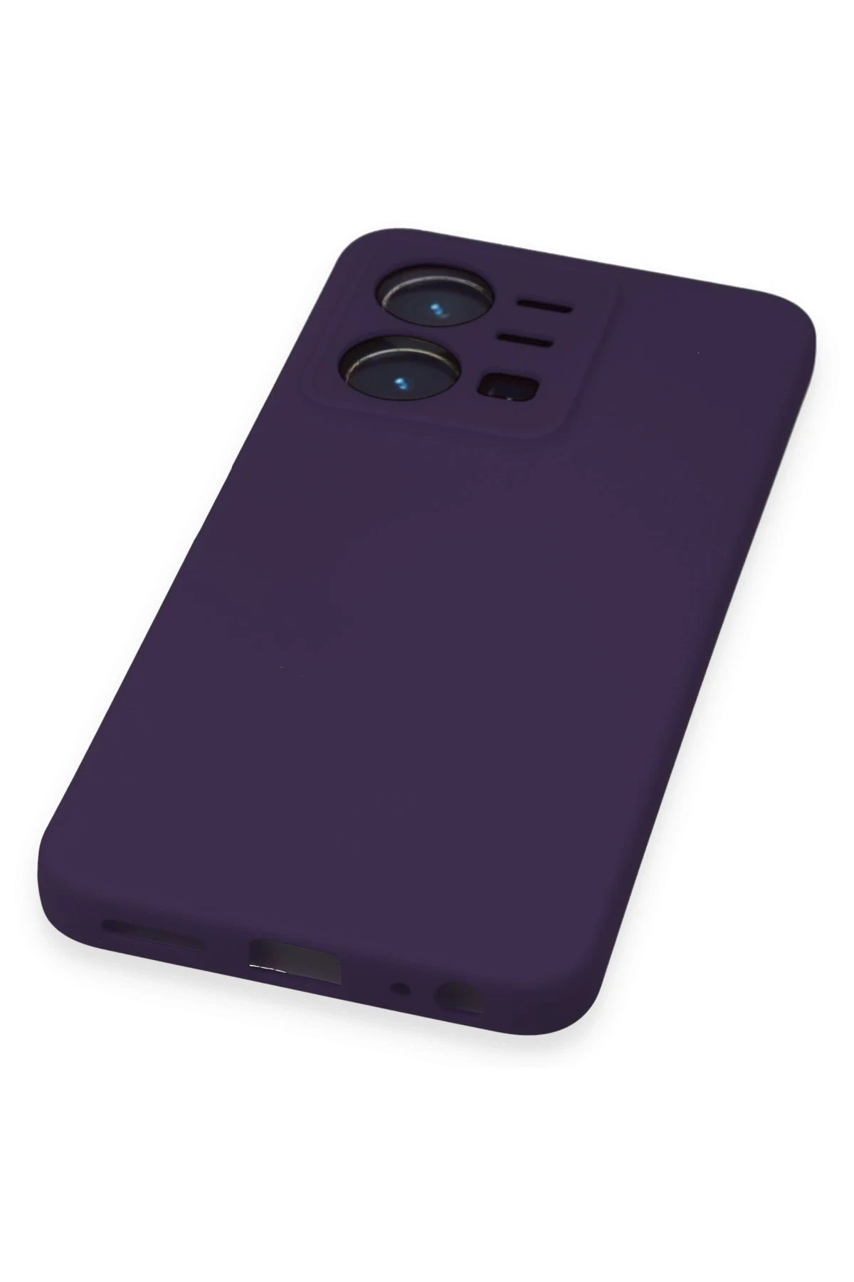 Vivo Y35 Kılıf Nano içi Kadife Silikon - Mor-(5796) - Görsel 5