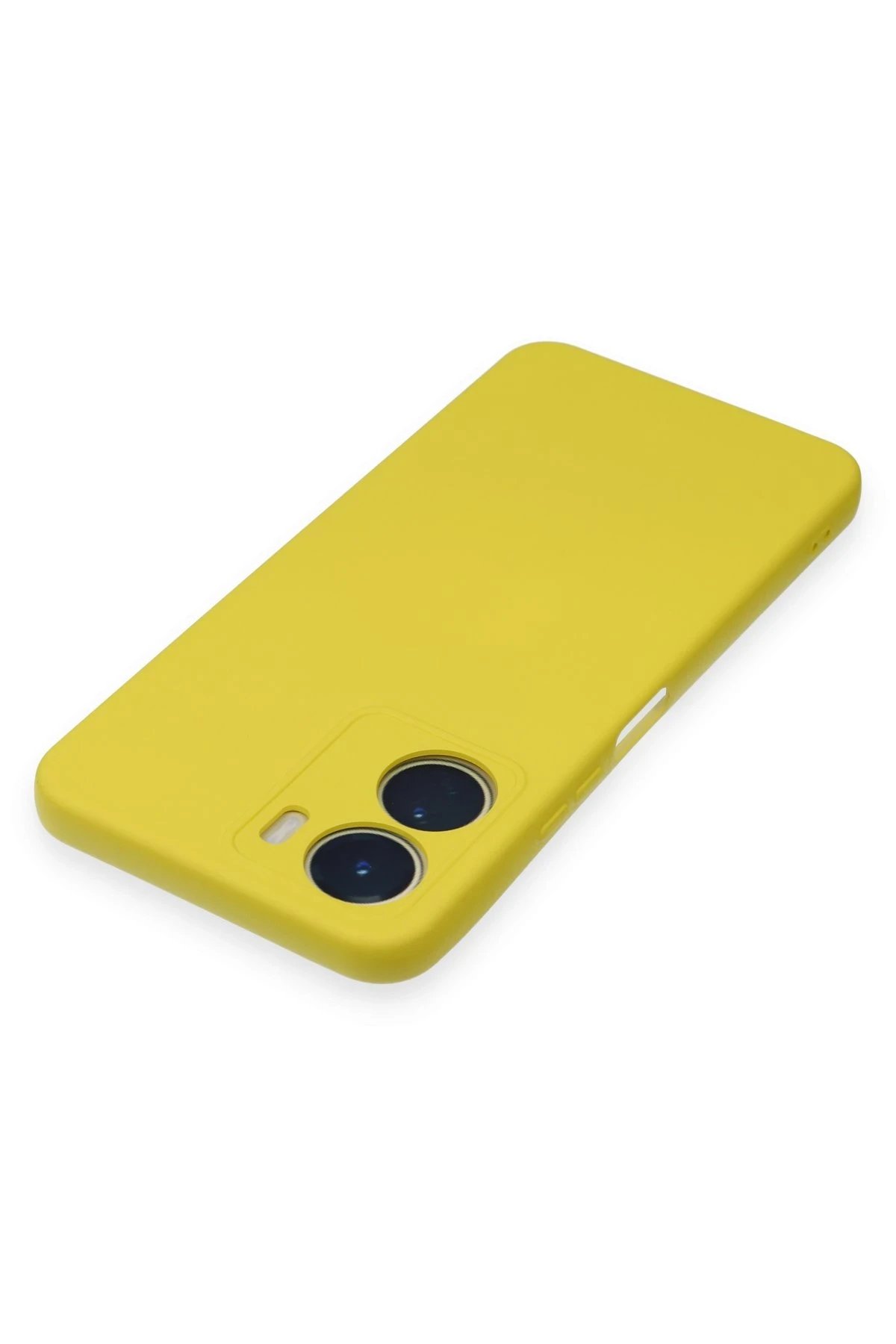 Vivo Y16 Kılıf Nano içi Kadife Silikon - Sarı-(5796) - Görsel 4