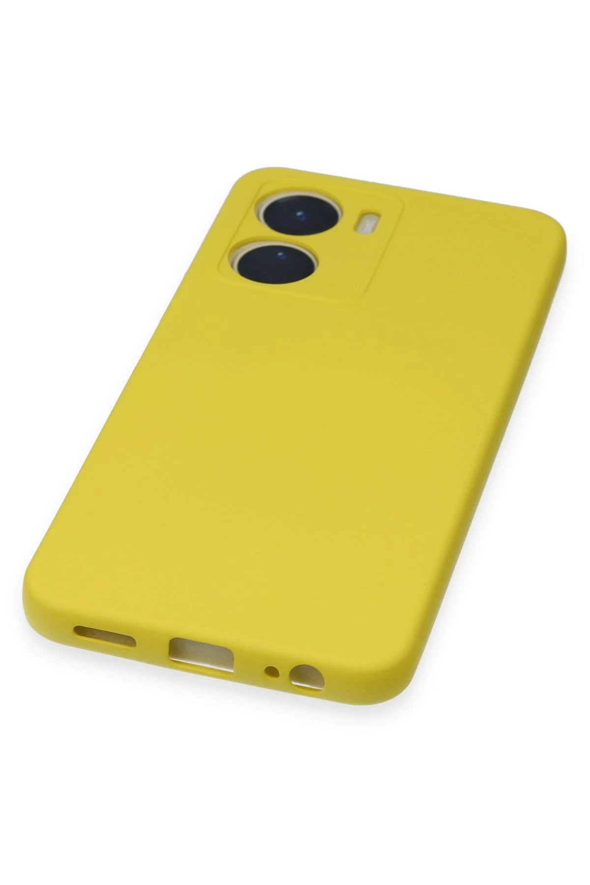 Vivo Y16 Kılıf Nano içi Kadife Silikon - Sarı-(5796) - Görsel 5