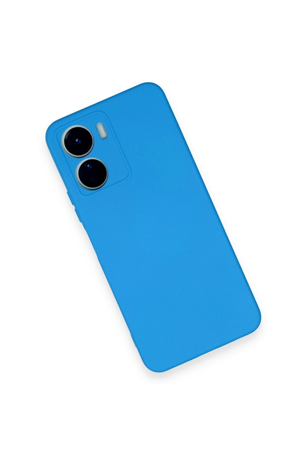 Vivo Y16 Kılıf Nano içi Kadife Silikon - Mavi-(5796) - Görsel 3