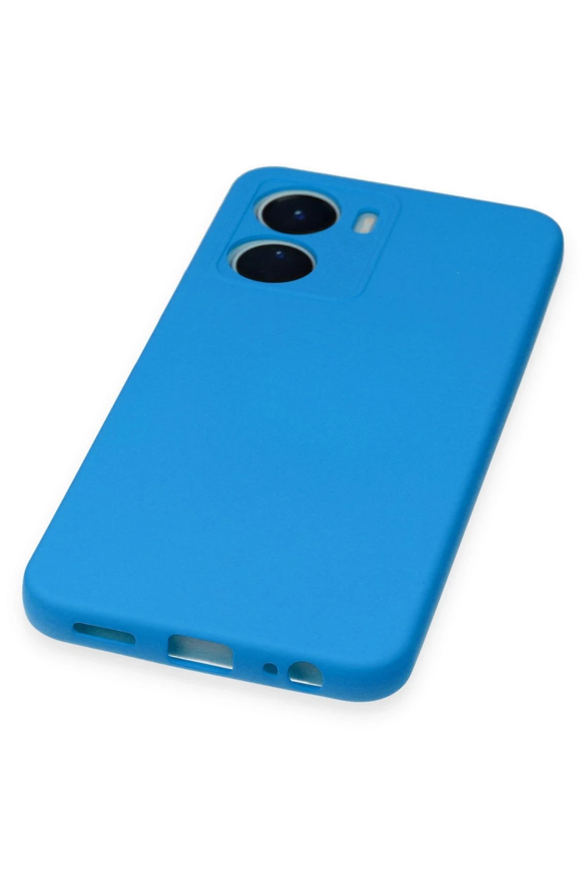 Vivo Y16 Kılıf Nano içi Kadife Silikon - Mavi-(5796) - Görsel 5