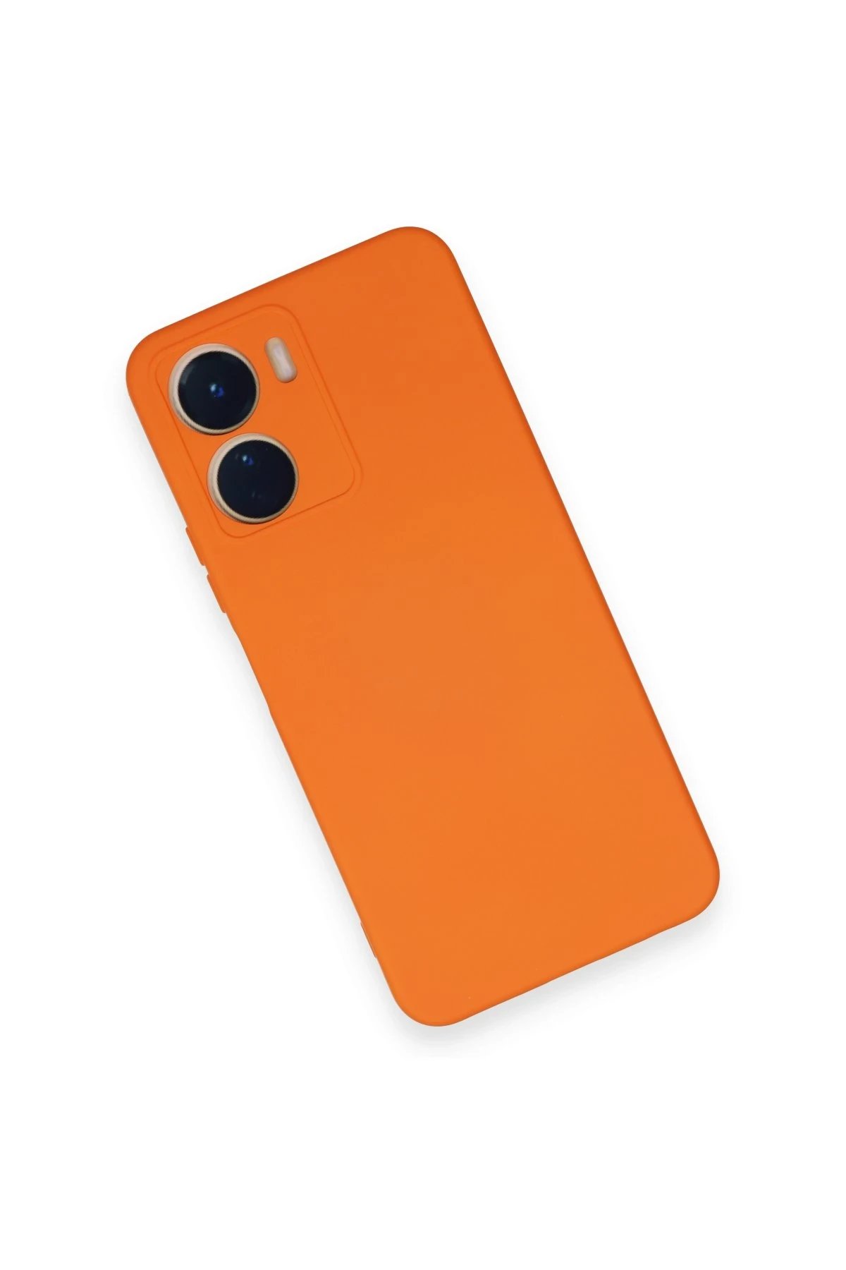 Vivo Y16 Kılıf Nano içi Kadife Silikon - Turuncu-(5796) - Görsel 3