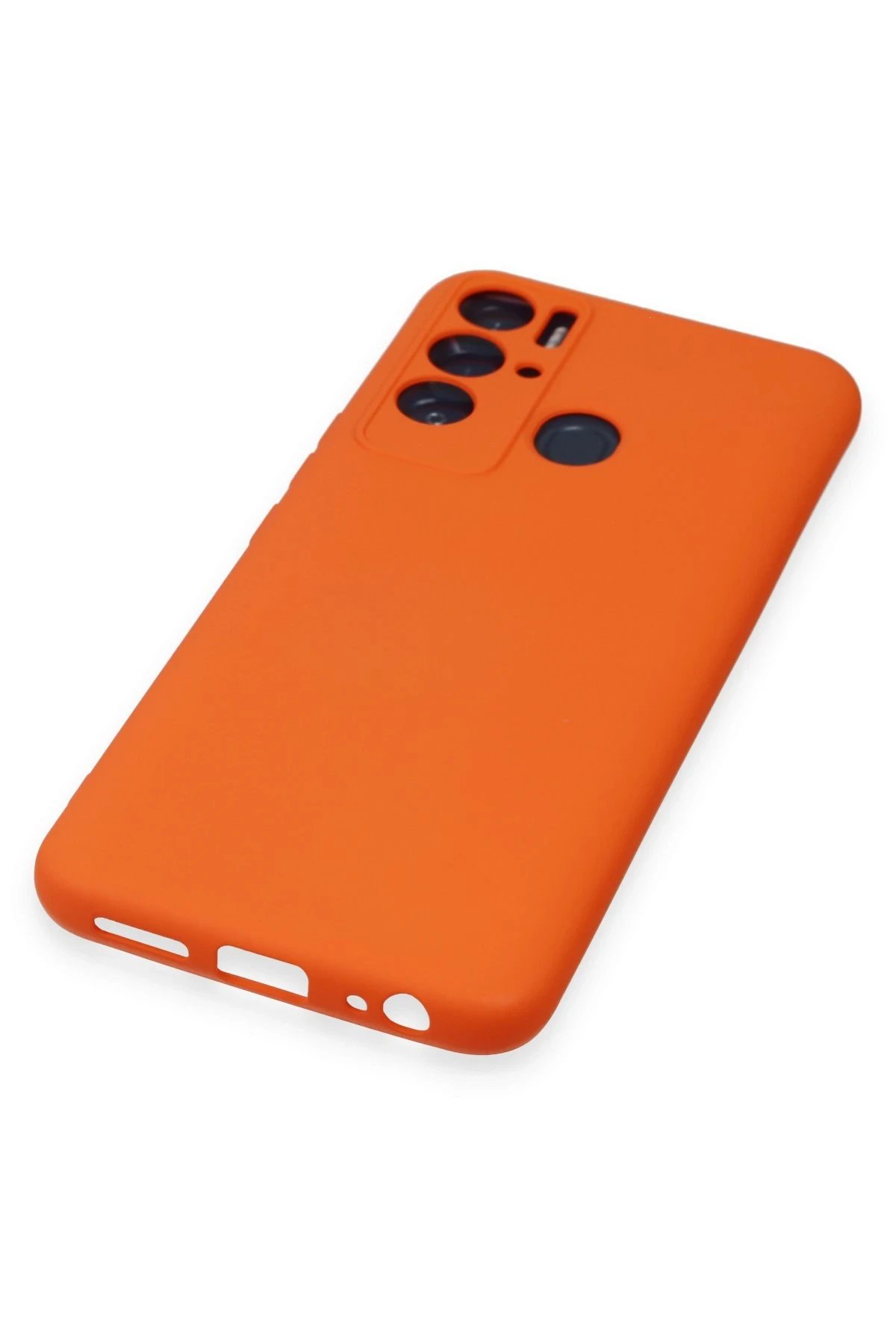 Tecno Pova Neo Kılıf Nano içi Kadife Silikon - Turuncu-(5796) - Görsel 4