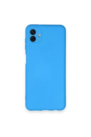 Samsung Galaxy A04 Kılıf Nano içi Kadife Silikon - Mavi-(5796)