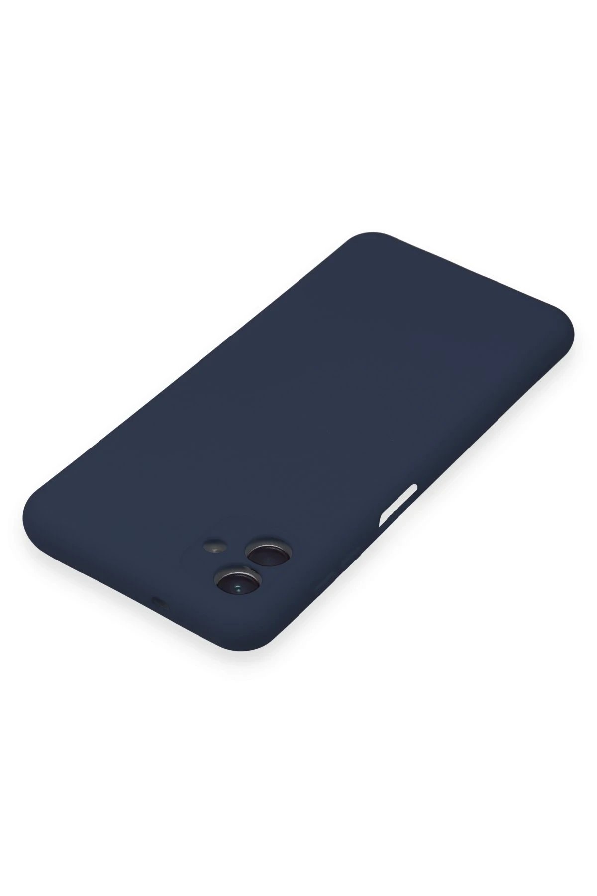 Samsung Galaxy A04 Kılıf Nano içi Kadife Silikon - Lacivert-(5796) - Görsel 4