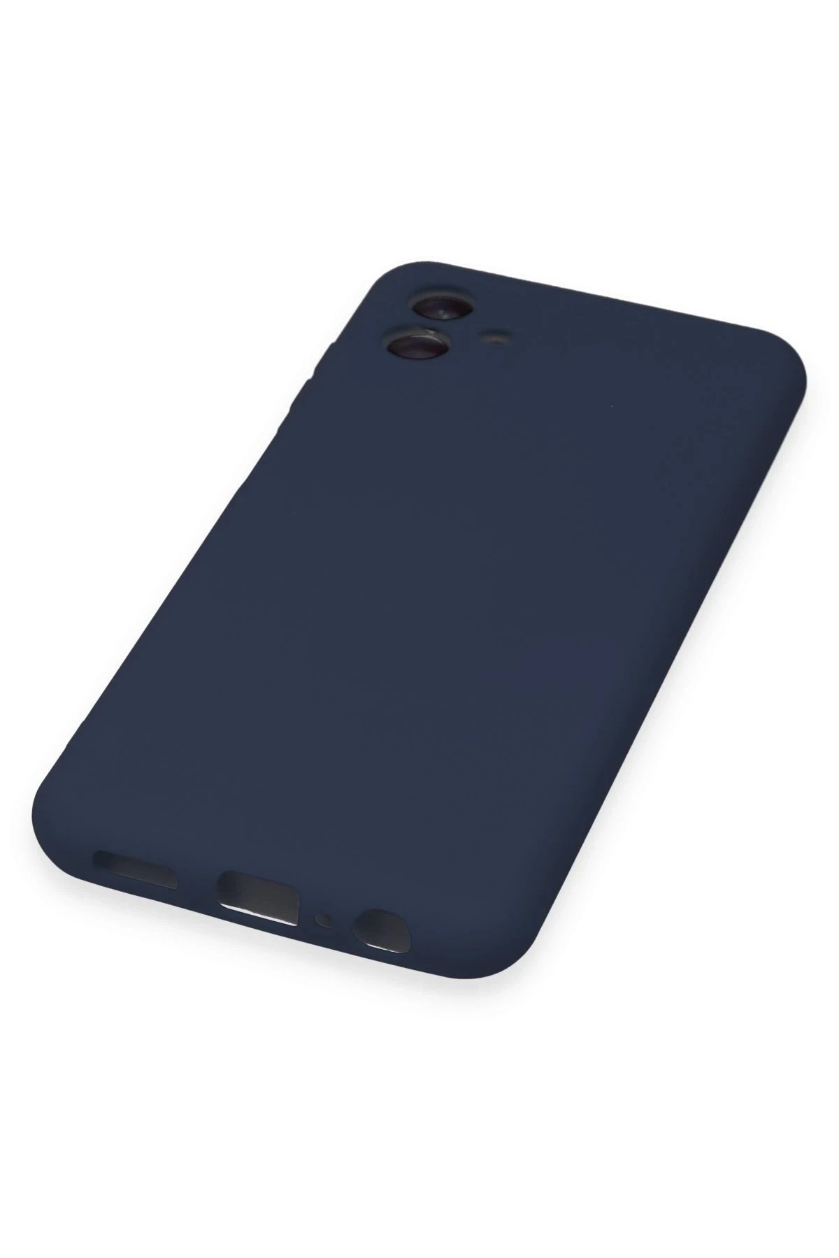 Samsung Galaxy A04 Kılıf Nano içi Kadife Silikon - Lacivert-(5796) - Görsel 5