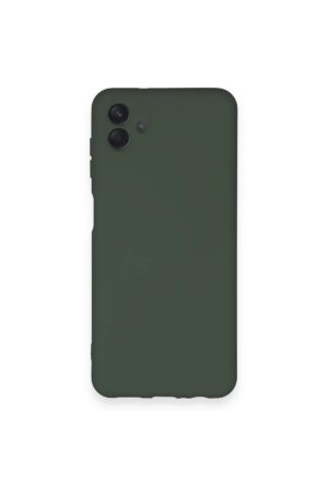 Samsung Galaxy A04 Kılıf Nano içi Kadife Silikon - Koyu Yeşil-(5796)