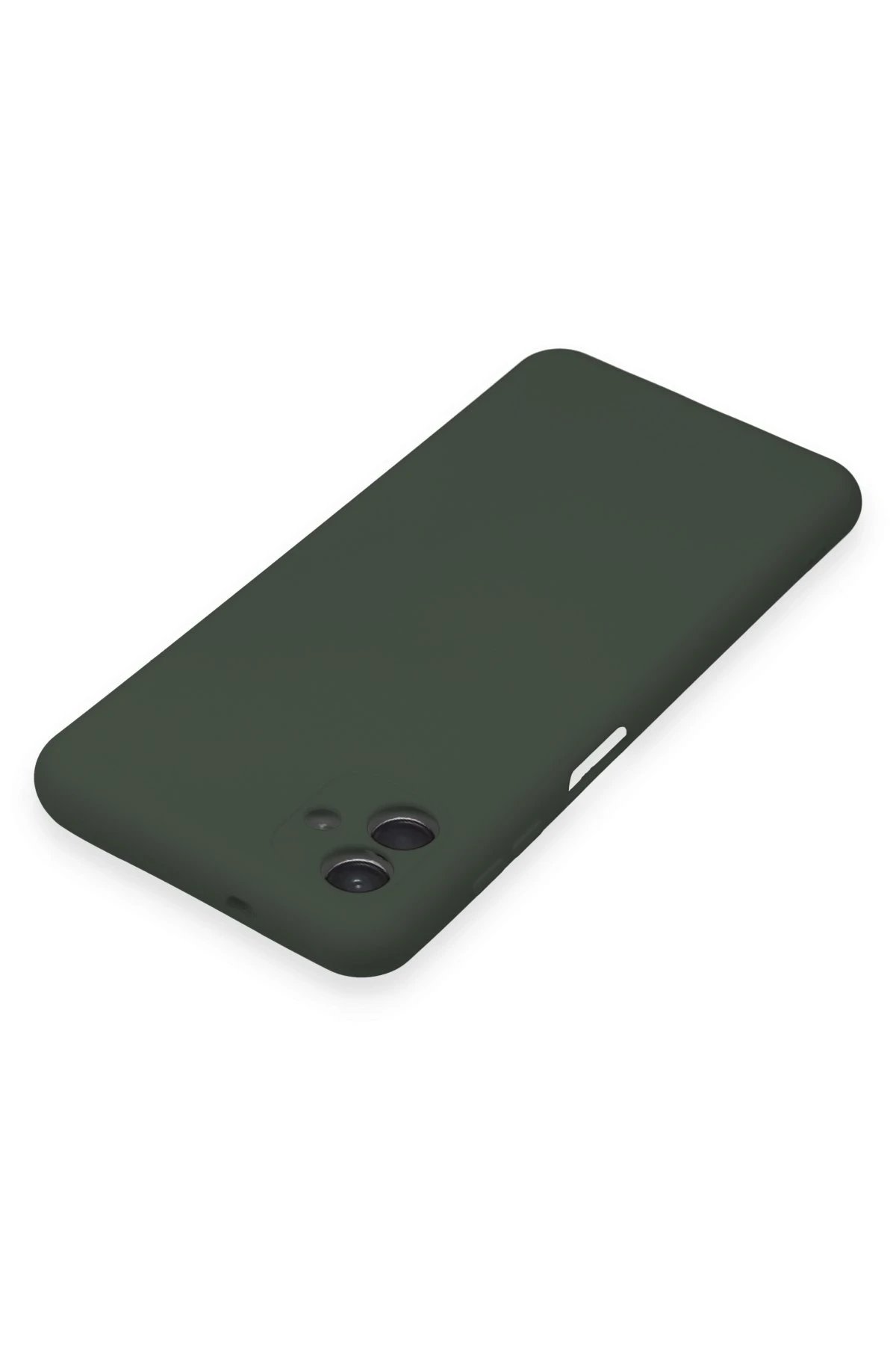 Samsung Galaxy A04 Kılıf Nano içi Kadife Silikon - Koyu Yeşil-(5796) - Görsel 4