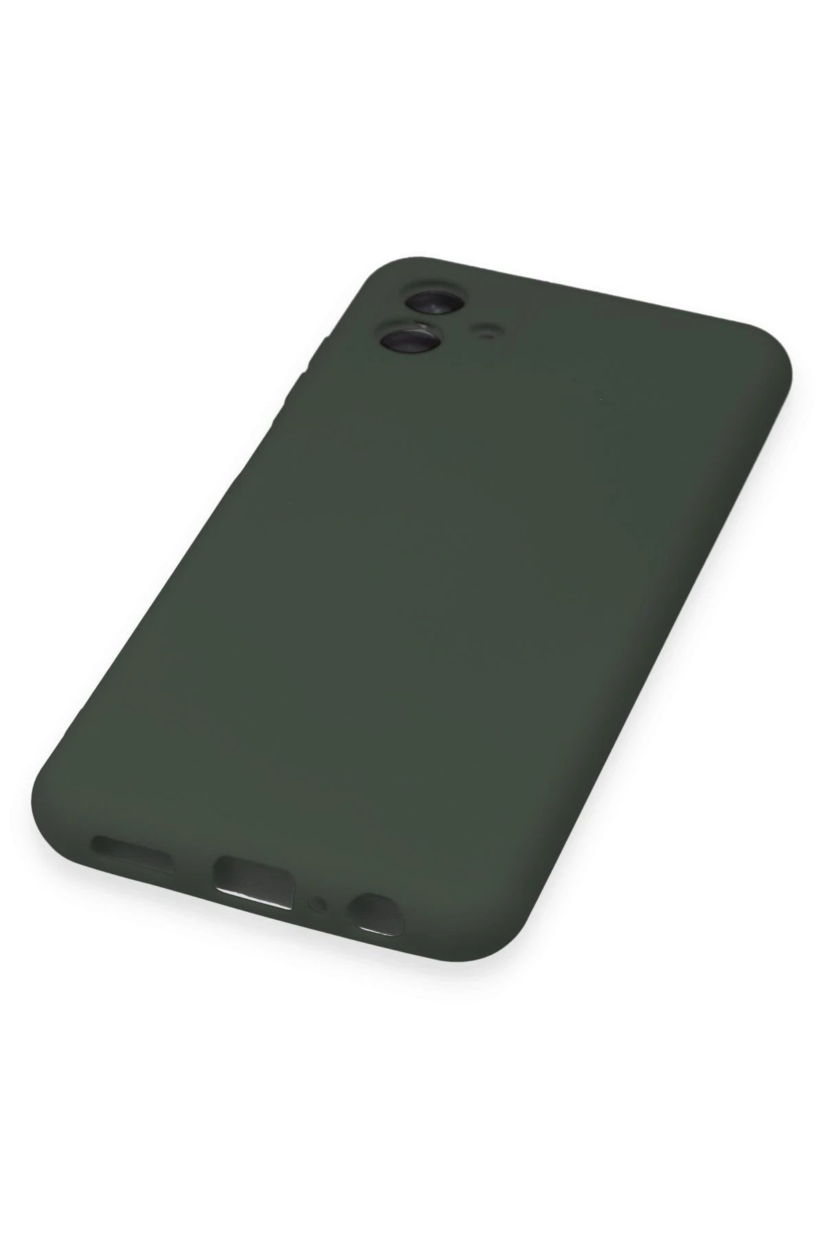 Samsung Galaxy A04 Kılıf Nano içi Kadife Silikon - Koyu Yeşil-(5796) - Görsel 5