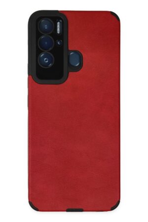 Tecno Pova Neo Kılıf Loop Deri Silikon - Kırmızı-(5796)