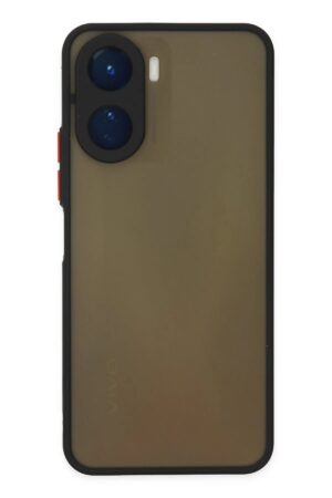 Vivo Y16 Kılıf Montreal Silikon Kapak - Siyah-(5796)