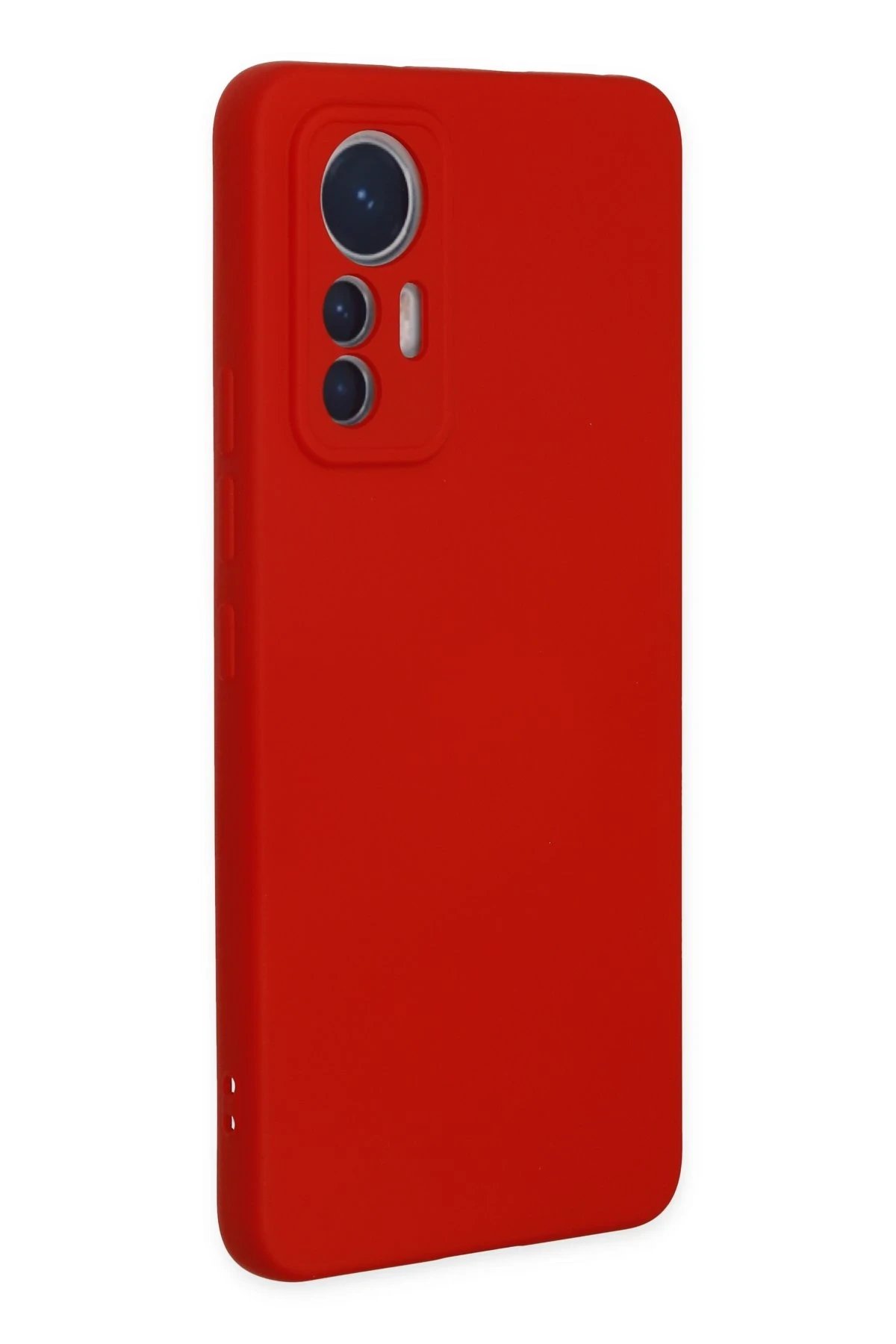 Xiaomi Mi 12 Lite Kılıf Nano içi Kadife Silikon - Kırmızı-(5796) - Görsel 2