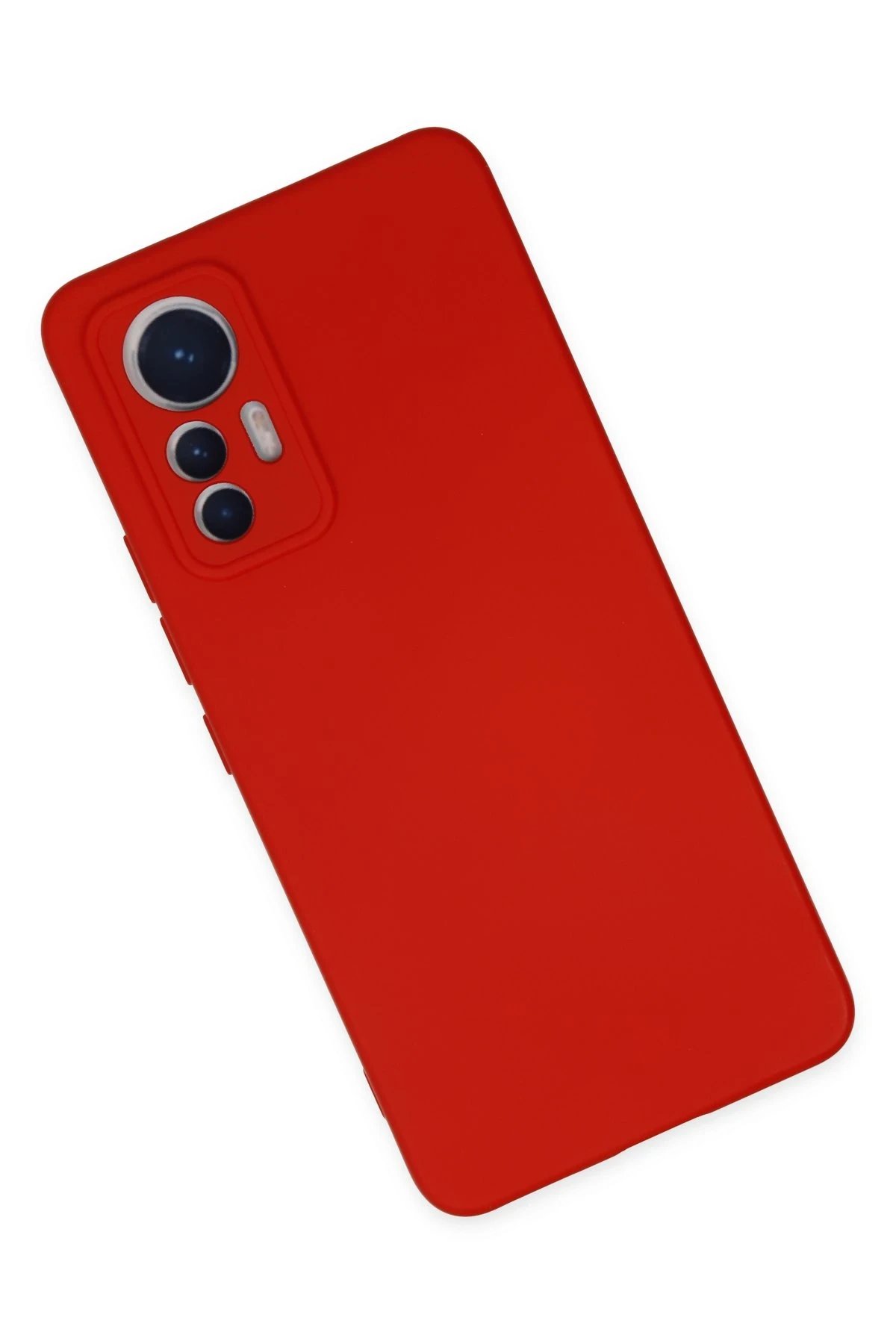 Xiaomi Mi 12 Lite Kılıf Nano içi Kadife Silikon - Kırmızı-(5796) - Görsel 3