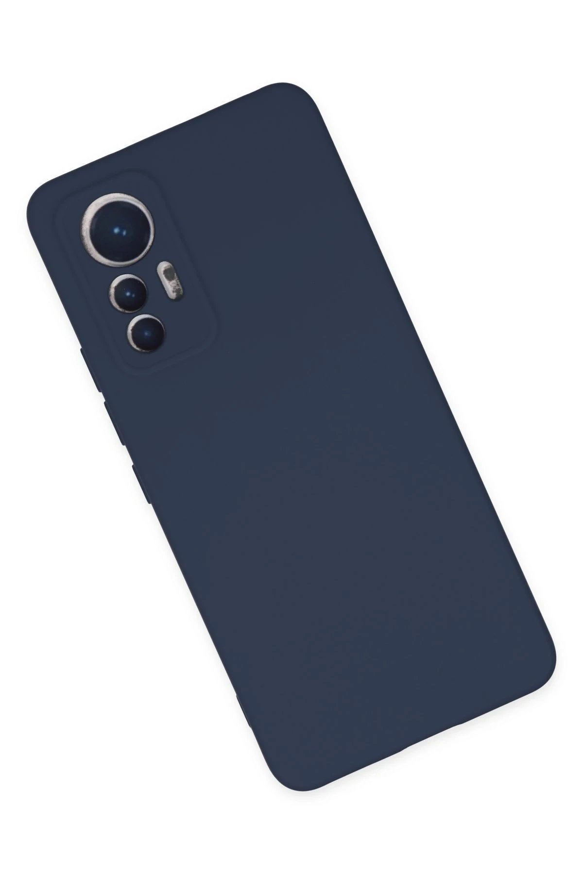 Xiaomi Mi 12 Lite Kılıf Nano içi Kadife Silikon - Lacivert-(5796) - Görsel 3