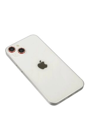 iPhone 14 Diamond Kamera Lens - Kırmızı-(5796)